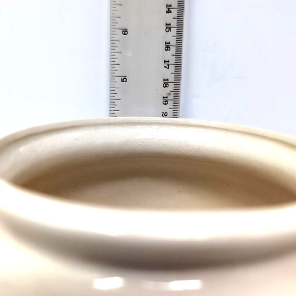 VTG Pottery Planter Cream Black Thunderbird Signed Ruth S. 1980 Hobbyist Piece - Picture 11 of 14